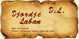 Đorđe Laban vizit kartica